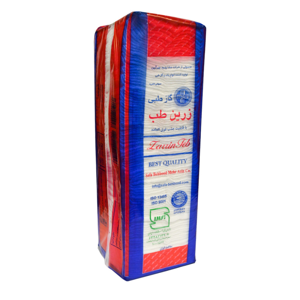 گاز غیراستریل زرین طب ۸ لایه ۵۰۰ گرمی