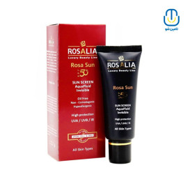 کرم ضد آفتاب بی رنگ انواع پوست SPF50 رزالیا حجم 40 میل