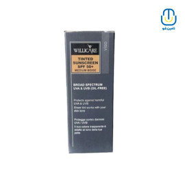 ضد آفتاب رنگی مدیوم بژ spf50  ویلی کر حجم 40 میل 