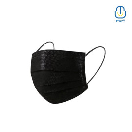 ماسک سه لایه کشدار دایا ملتبلون دار مشکی بسته ۱۰ عددی