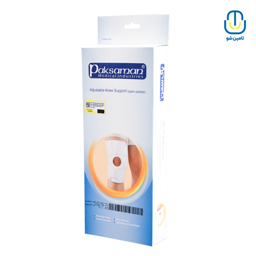 زانوبند طبی قابل تنظیم با کشکک باز سفید پاک سمن M-221207026