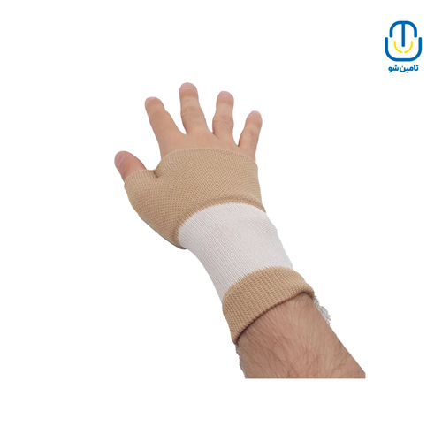 کف بند طبی شست دار مشکی فری سایز پاک سمن 223703079