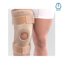 زانوبند طبی نئوپرنی چهارفنره کرم لارج پاک سمن 222307085
