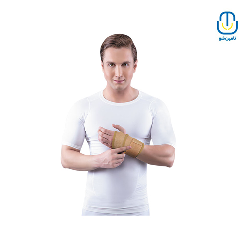حمایت کننده نئوپرنی مچ دست استرپ دار کرم فری سایز پاک سمن 222703180