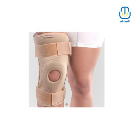 زانو‌بند طبی نئوپرنی چهار فنره کرم پاک سمن سایز M – کد 222207085